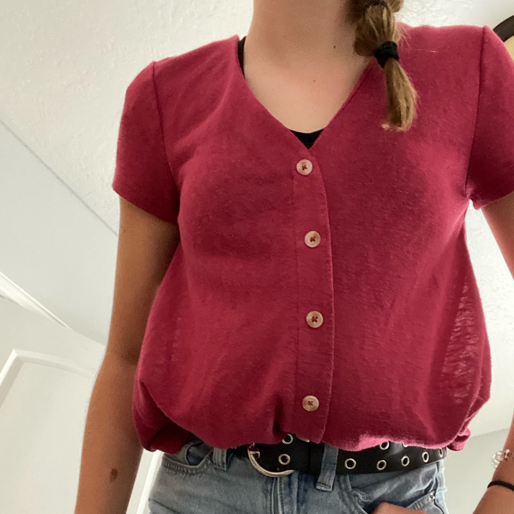 Red Button Top